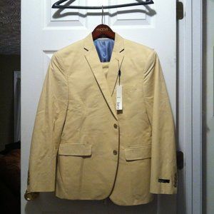 $600.00 BAR III MEN'S NEW CREAM 100%COTTON 2PC SUIT  SIZE: 42S  PANTS: 36/32